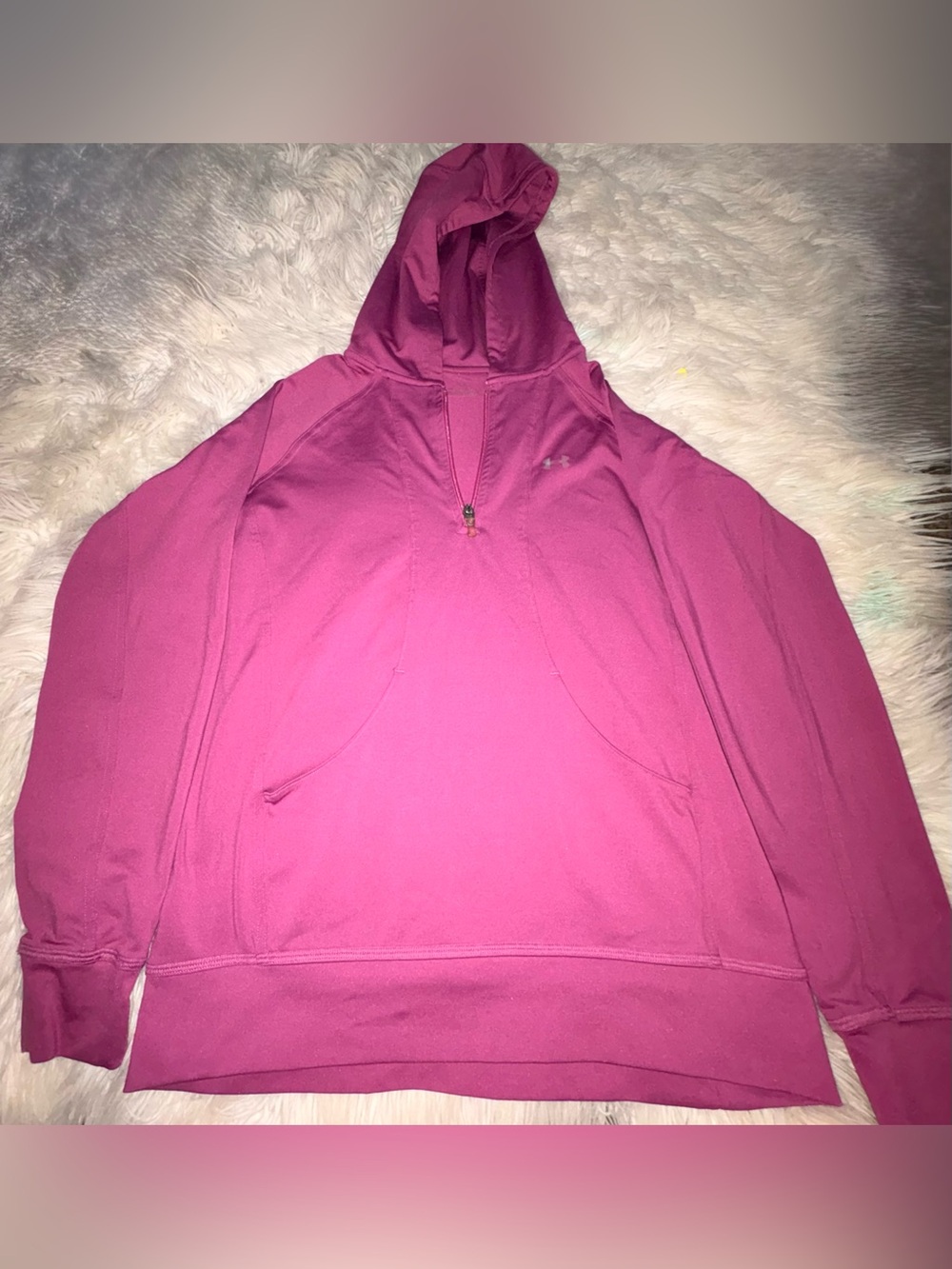 Under Armour Fuchsia Half-Zip Hoodie Medium